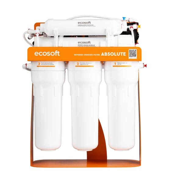 Фільтр зворотного осмосу Ecosoft Absolute з мінералізатором з помпою на станині (MO675MPSECO)